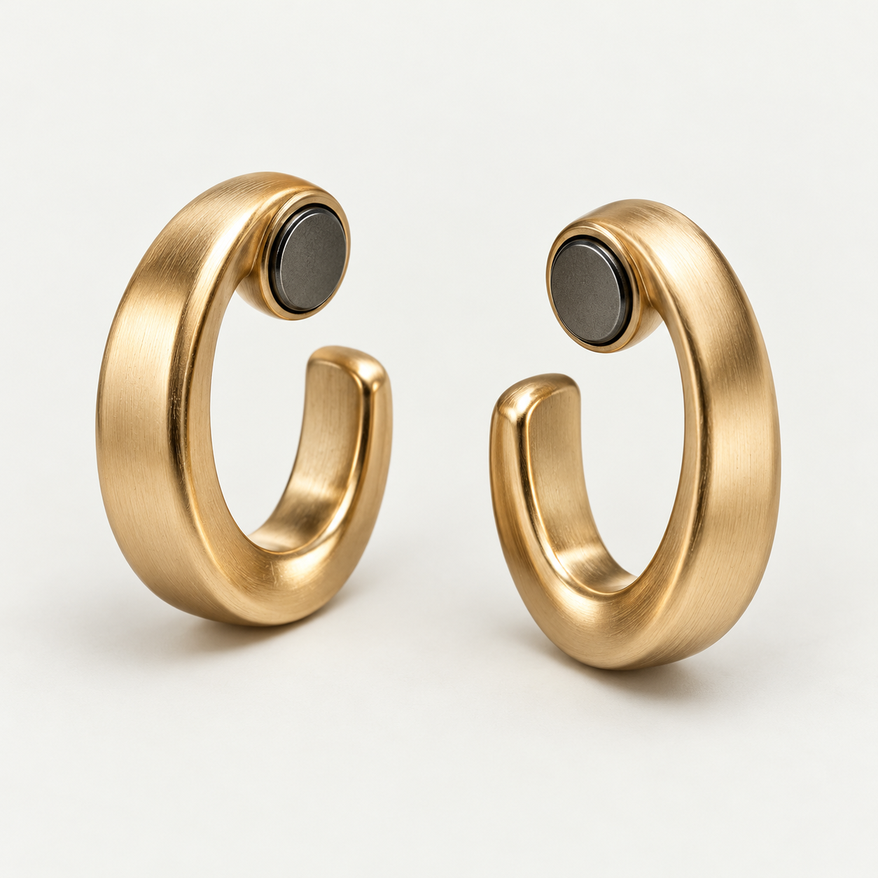 Gold magnetic earrings for humanoids